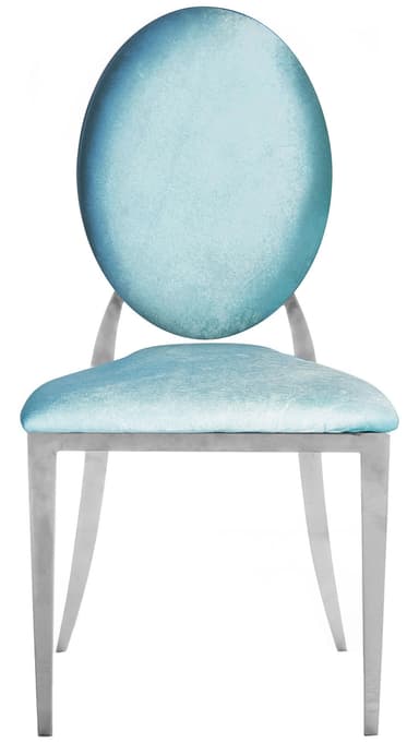 DUPONT chair ice blue with silver