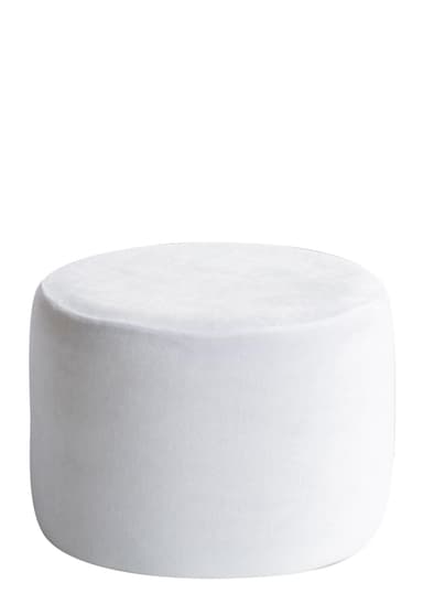 NORMAN ice white pouf small