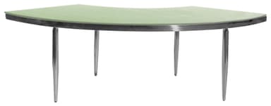 NEW! GABLE silver and fern velvet wave table — 1 section