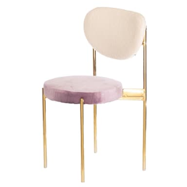 TEMPO chair gold with PINK seat and TEDDY back