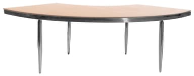 NEW! GABLE silver and nude velvet wave table — 1 section