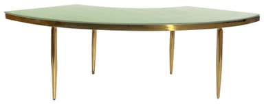 NEW! GABLE gold and fern velvet wave table — 1 section