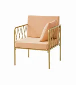 Armchair LIEPA in peach #109