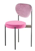 Black mix TEMPO chair with BARBIE PINK seat #942 and ICE LAVENDER back #354