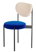 Black mix TEMPO chair with ROYAL BLUE seat #311/346 and TEDDY back #843