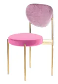 Gold mix TEMPO chair with BARBIE PINK seat #942 and ICE LAVENDER back #354