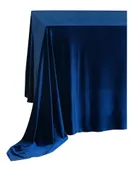 SHINY VELVET rectangular tablecloth ILER in royal blue #904