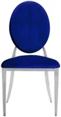 Silver DUPONT velvet chair, royal blue #354