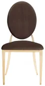 Gold DUPONT velvet chair, chocolate #114