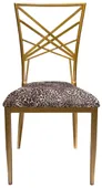 Gold OCTAVE velvet chair, leopard print #343