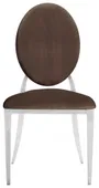 Silver DUPONT velvet chair, chocolate #114