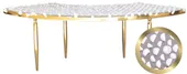1 section gold GABLE kipnis serpentine table with WHITE top #812