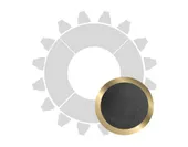 Donut table for 16 guests in GOLD with BLACK VELVET top #112
