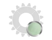 Donut table for 16 guests in SILVER with FERN VELVET top #108