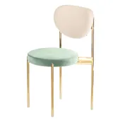 Gold mix TEMPO chair with FERN seat #350/351 and TEDDY back #843