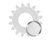 Donut table for 16 guests in SILVER with WHITE VELVET top #101