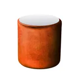 Medium NORMAN TABLE with mirrored top, pumpkin color #345