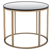 High mirror table JAZZ with gold base