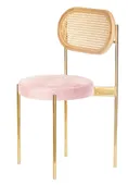 Mix RATTAN TEMPO gold chair with ICE PINK seat #303