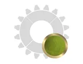 Donut table for 16 guests in GOLD with GRASS GREEN VELVET top #115