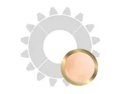 Donut table for 16 guests in GOLD with PEACH VELVET top #109