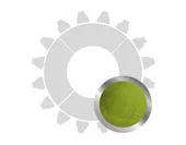 Donut table for 16 guests in SILVER with GRASS GREEN VELVET top #115