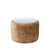 Small NORMAN TABLE with mirrored top, leopard print #343