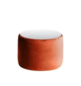 Small NORMAN TABLE with mirrored top, pumpkin color #345