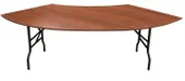 1 section serpentine folding table JONES with molleton cover