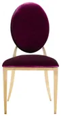 Gold DUPONT velvet chair, burgundian #327