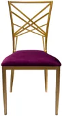 Gold OCTAVE velvet chair, burgundian #327
