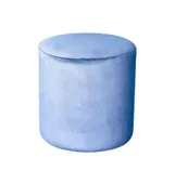 Medium round NORMAN pouf, blue #308