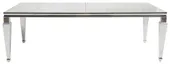 PREY silver rectangular table with mirrored tabletop