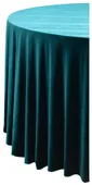 SHINY VELVET ROUND tablecloth ILER in emerald #317