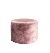 Shiny velvet small round NORMAN pouf, candy pink #825