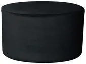 Large round NORMAN pouf, black #112