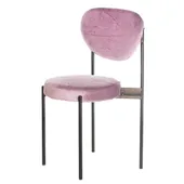 Black TEMPO chair with ICE LAVENDER seat and back #354