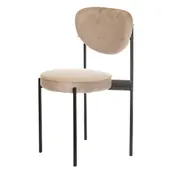 Black TEMPO chair with BEIGE seat and back #441