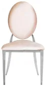 Silver DUPONT velvet chair, ice pink #303