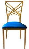 Gold OCTAVE velvet chair, royal blue #311/346