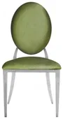 Silver DUPONT velvet chair, ice green #315/#339