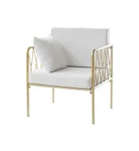 Armchair LIEPA in ivory #102