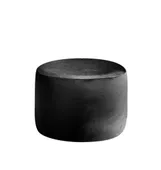 Small round NORMAN pouf, black #112