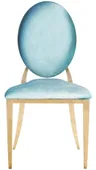 Gold DUPONT velvet chair, ice blue #921