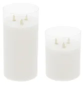 Led triple flame candles ARIA, set of 2