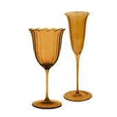 Caramel MUSSET glass, set of 2 with flute glass