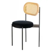 Mix RATTAN TEMPO black chair with BLACK seat #332