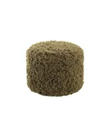 Round MOSS NORMAN pouf – small, moss #810