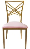 Gold OCTAVE velvet chair, ice pink #303