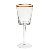 EVANS glass with gold rim